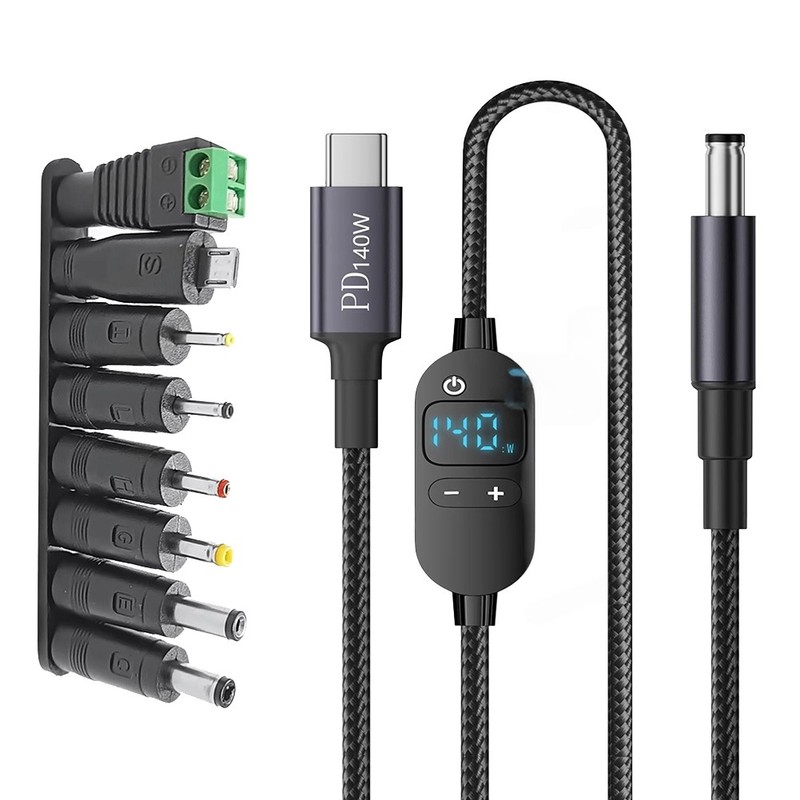 of 140W USB C TO DC Power Supply A 5V, 9V, 12V, 15V, 20V, 28,202