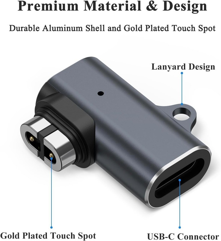 Meliya 2 Pack USB C Magnetic Charger Adapter for AfterShokz Headphones gallery