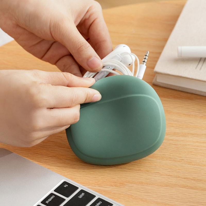Portable Bag Charging Cable, Silicone Data Cable Box,Headphone Organizer OY gallery