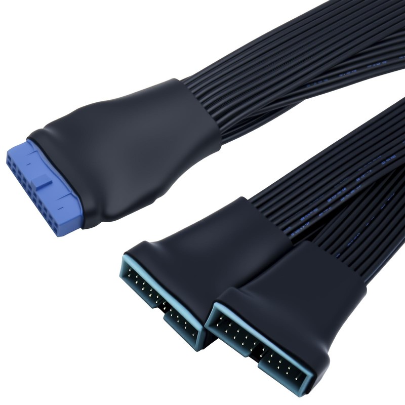 USB 3.0 Motherboard Header Splitter 19 Pin 1To2 Y Extension Cable PC gallery