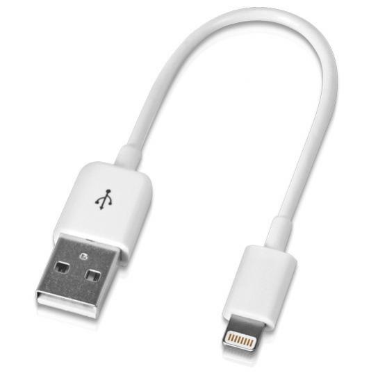 For iPHONE iPAD iPOD – WHITE SHORT USB CABLE FAST CHARGER POWER WIRE SYNC CORD
