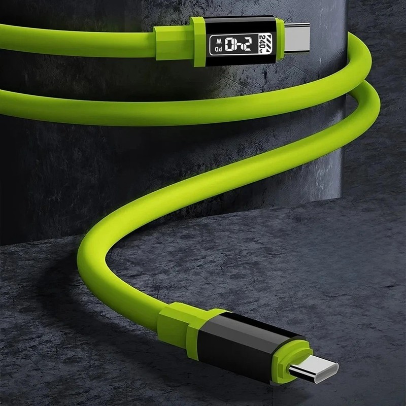 PD240W Cable Super Fast Charging Type C TO Type C Silicone Cable For Samsung gallery