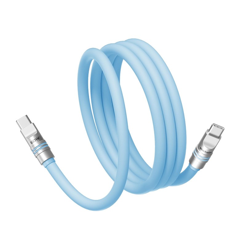 TypeC To TypeC 60W Fast Charging 6.6 Ft Durable Soft Silicone USB C Cable