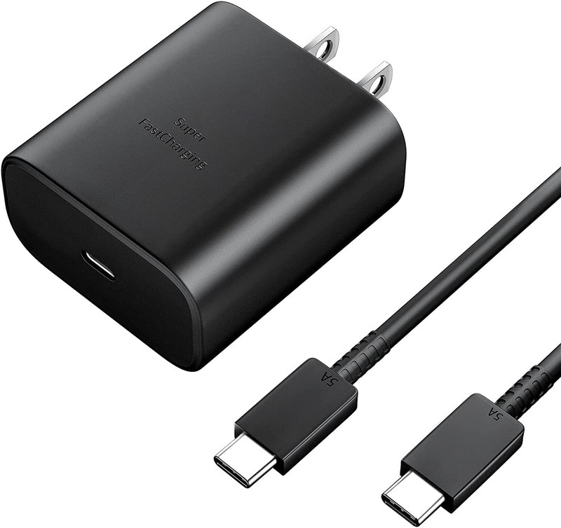 25W Fast PD Charger Cube For Samsung Galaxy S10 S20 S21 S22 USB C Type C Cable