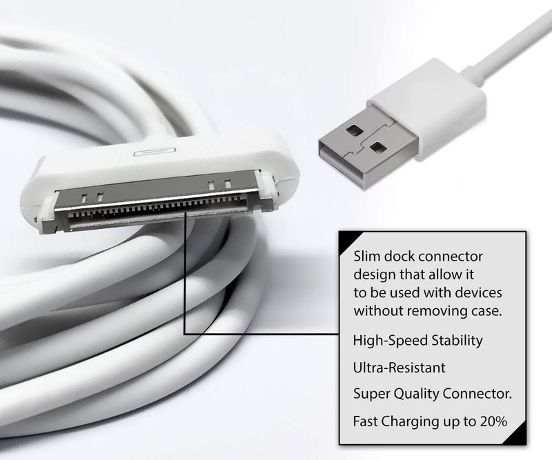 USB Charger Cable for Old iPhone 4 4S iPod 1 2 3 4 Generation iPad 2nd 3rd gallery