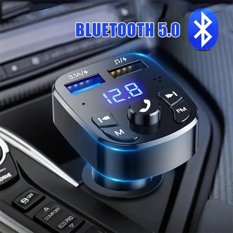USB Car Charger Bluetooth 5.0 FM Transmitter Mp3 Audio Adapter Brand New