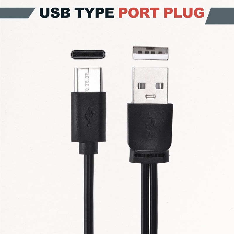 4Pcs Multi Charging Cable, 2 in 1 USB A to USB Type C Splitter 8", Black gallery