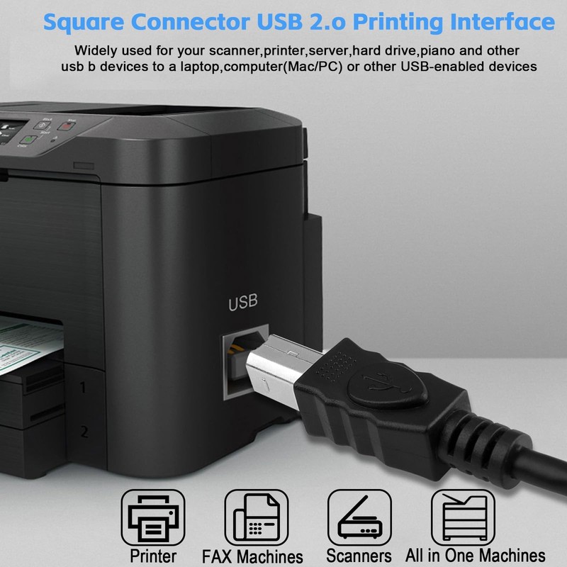USB 2.0 Printer Cable Adapter 1.8M Type A Female To B Extender Connector gallery