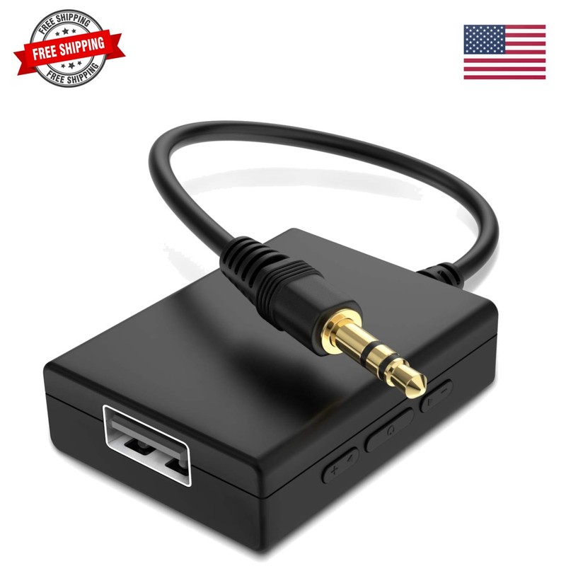 USB to Aux Audio Adapter, 3.5mm Male to USB Female Adapter for Playing Music ...