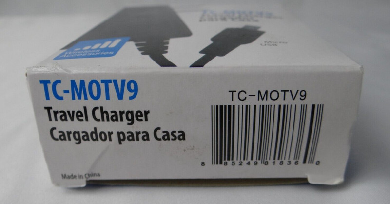 Micro USB Travel Charger Wall Outlet TC-MOTV9 Black 100-240 Volt Auto Switching gallery