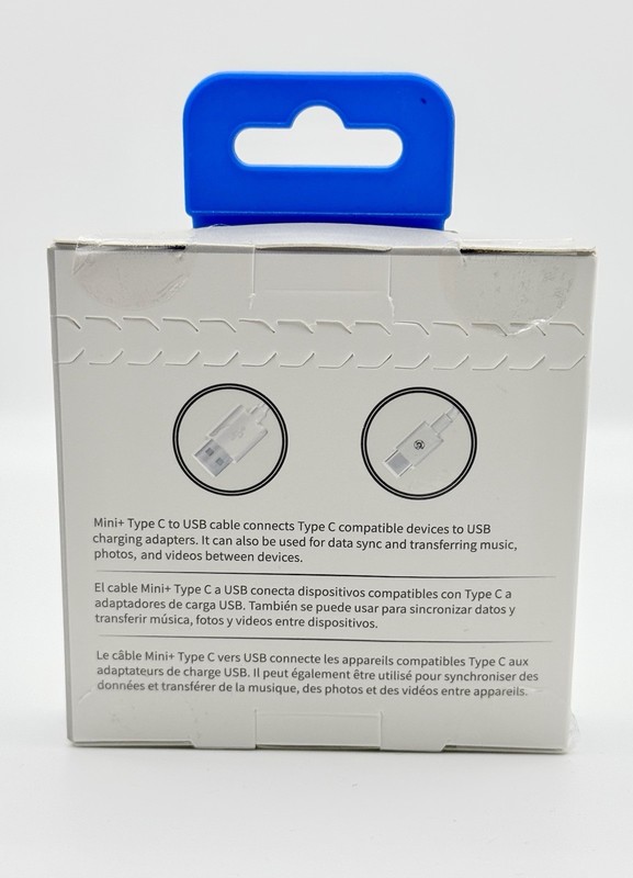 2 Mini+ Type C USB Cable Compatible With Type c Input Devices - 4ft - 2.4Amp gallery