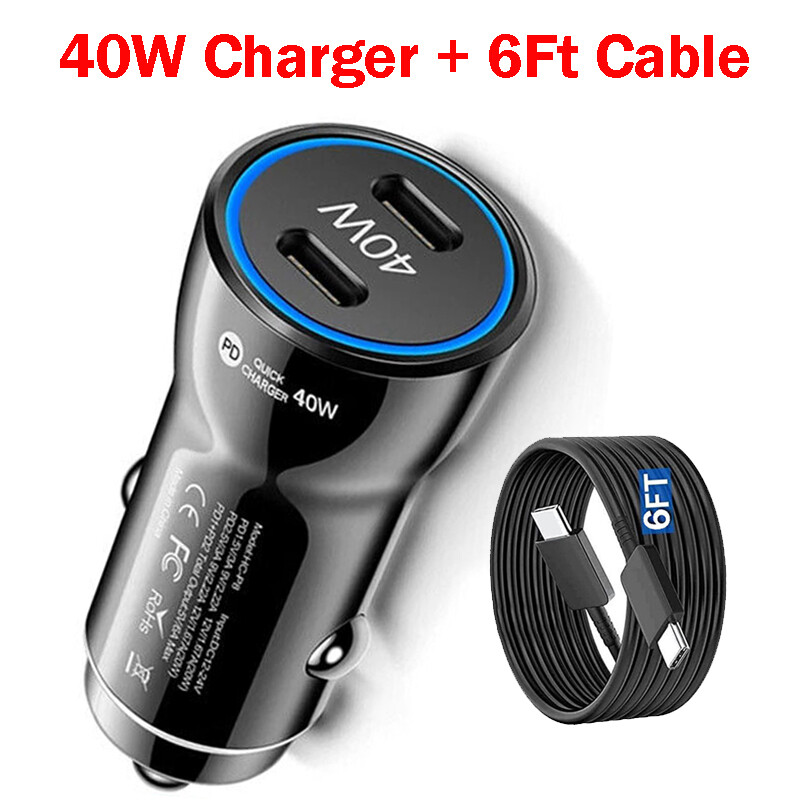 40W USB Type C Fast Charger Adapter& Cable For Samsung A17 A27 A35 A55 A16 A36