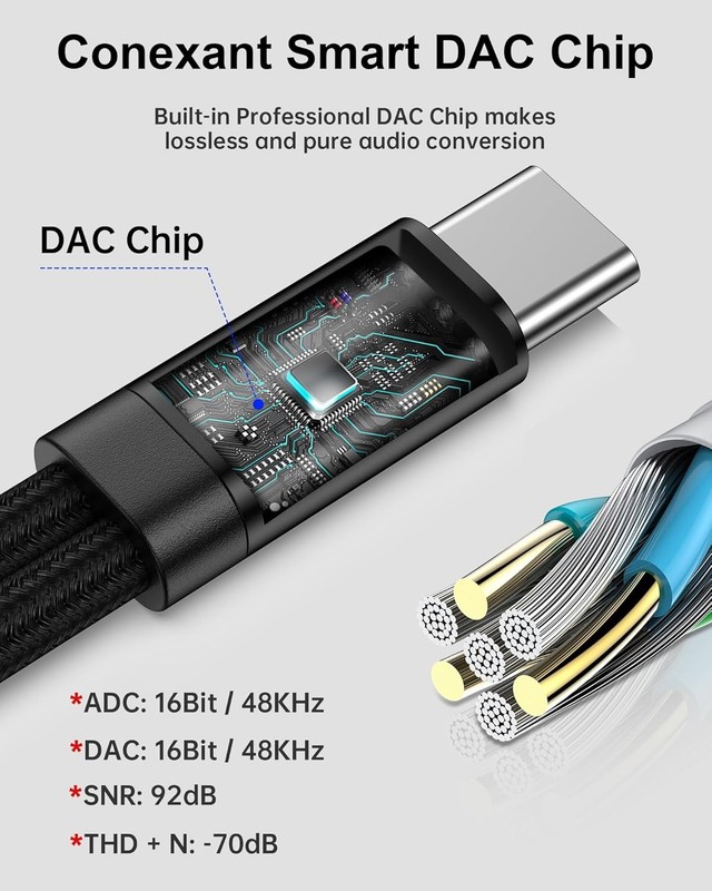 USB C Splitter 2 in 1 Samsung Headphone Charger Adapter 60W gallery