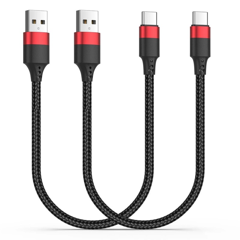 1.5ft USB C Cable, 2 Pack USB to USB C Cable 18 inch, Braided Type C Charger NEW