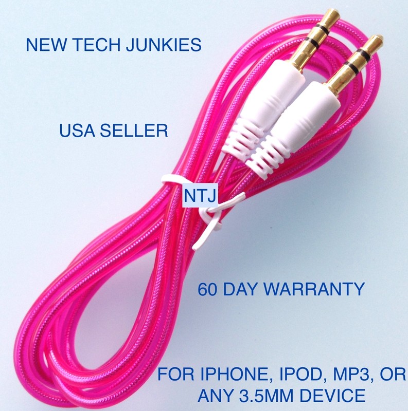 3.5mm male stereo audio aux auxiliary cable for iPod 7 iPhone 4 5 6 plus car mp3