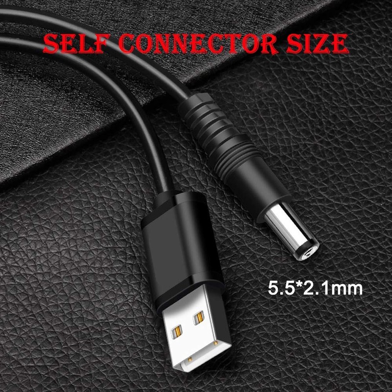 Universal 5V DC Power Cable, USB to DC 5.5x2.1mm Charging Cord Plug with 8 Co... gallery