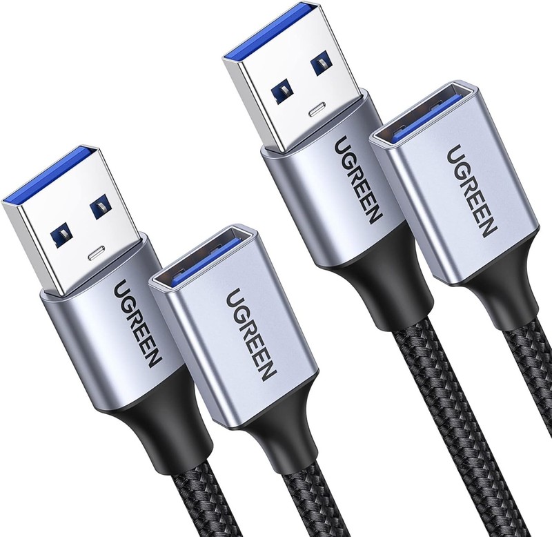 2 Pack USB Extension Cable 3 FT+ 3 FT, Nylon Braided Extender Compatible With... gallery