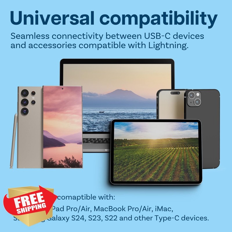 MMOBIEL USB-C to 8 Pin Adapter Audio Charging Data gallery