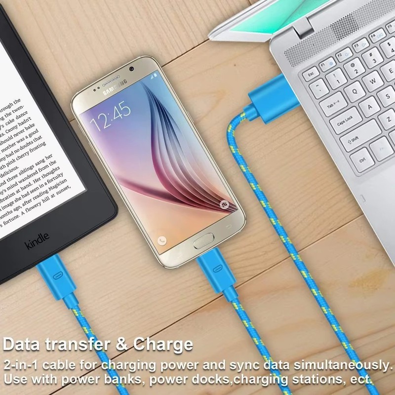 Braided USB-C Cable Fast Charging Data Sync Cord 1M 2M 3M for Samsung gallery
