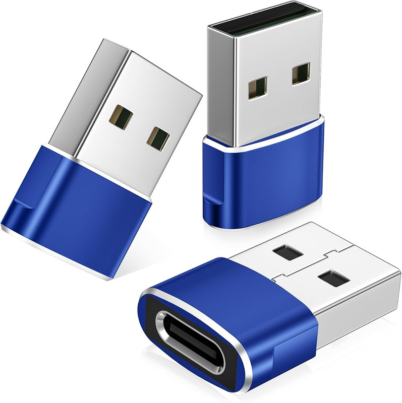USB to USB C Adapter 3Pack,Type C Female to USB a Male Cable Converter for Macbo gallery