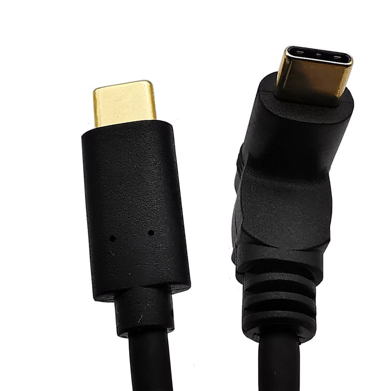 1x USB Type C 90°to Type C Male to Male Adapter Fast Charge Charging Cable 3A 1m gallery