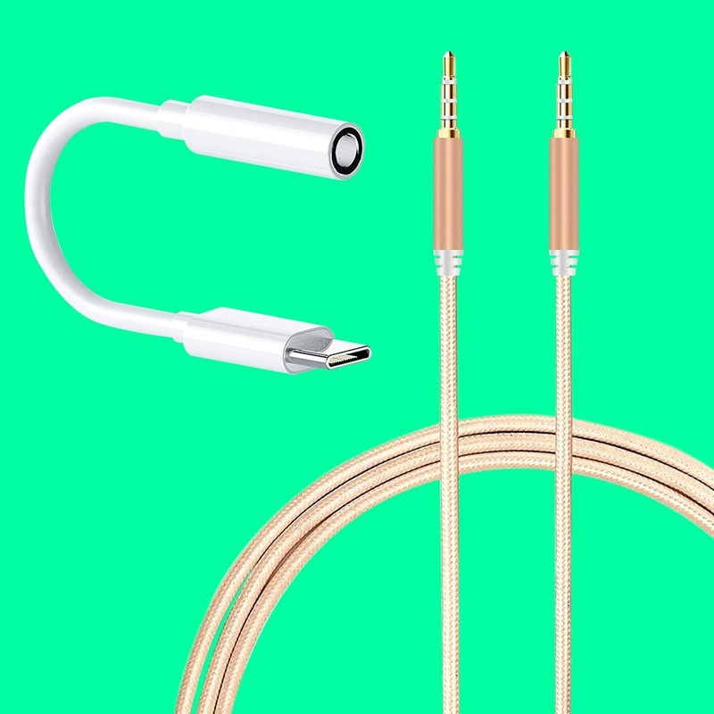 Portable Type C to 3.5mm Audio Cable & DAC Chip + Aux Cable fit Google Pixel 2