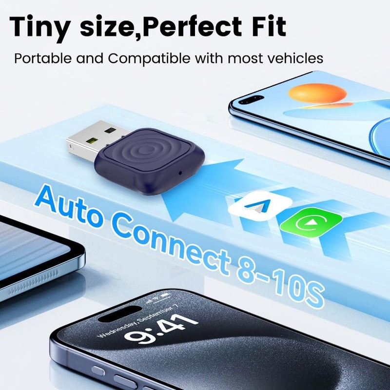 Mini Ultra Wireless CarPlay & Android Auto Adapter - for iPhone/Android 11+, ... gallery