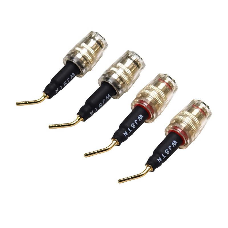 Banana Plug to 4mm Female Jack Adapter, Speaker Audio Connectors, 4-Pack (2mm...
