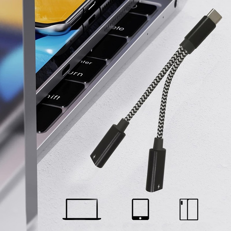 Multi-Function USB C Audio Splitter & Charging Adapter - Ultra-Durable Design gallery