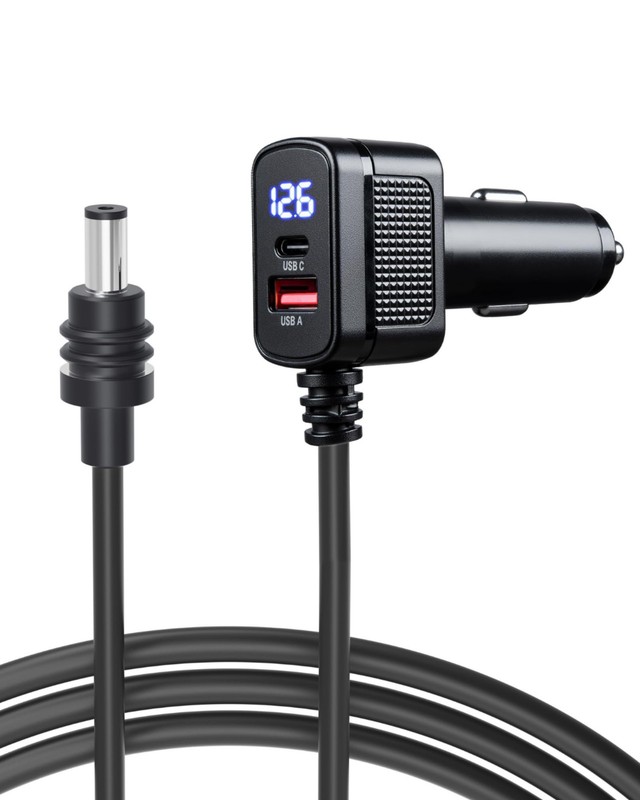 Car Charger Cable for Starlink Mini 6.5FT with Display – 12-24V Cigarette Lig…