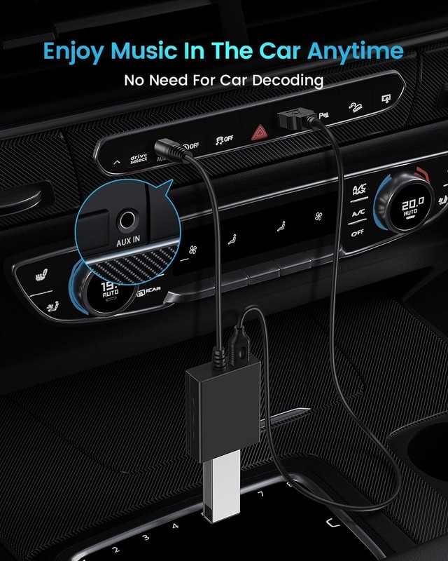 USB to Aux Audio Adapter, 3.5Mm Male to USB Female for Playing Music with USB Dr gallery