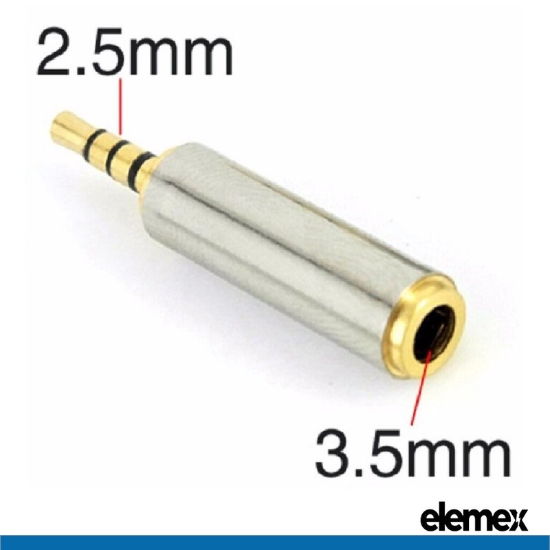 Headphone Mic Audio Jack Plug Stereo Adapter 4 Pole 2.5mm : 3.5mm