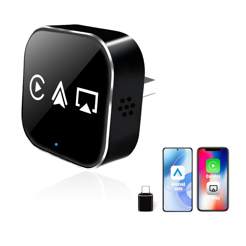 3 in 1 Mini Wireless CarPlay Adapter for iPhone,Carplay＆Android Auto＆Airplay …