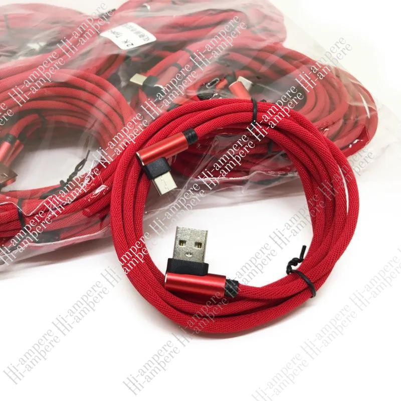 Right Angle USB C Charger Cable Braided USB C Cord For iPhone 15 16 Samsung Lot gallery