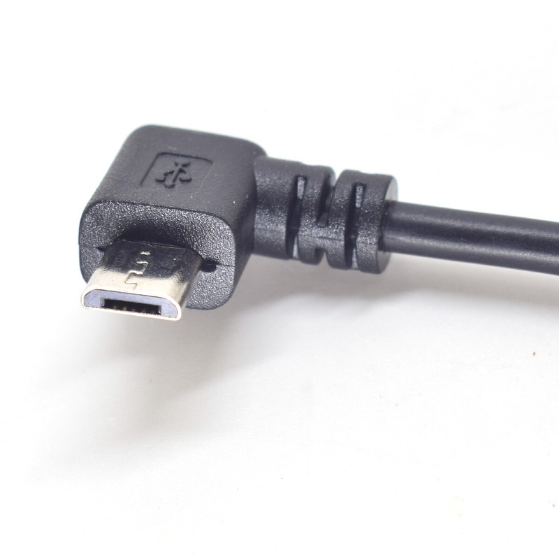 1pc 50cm Angle 90D Micro USB Male to Open-end 2 Wires 20AWG Power Charge Cable gallery