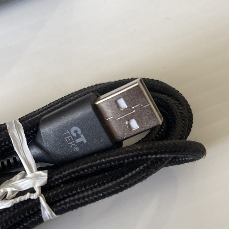 Connect CT TEK Braided USB to USB-C Cable 3ft Black Cord gallery