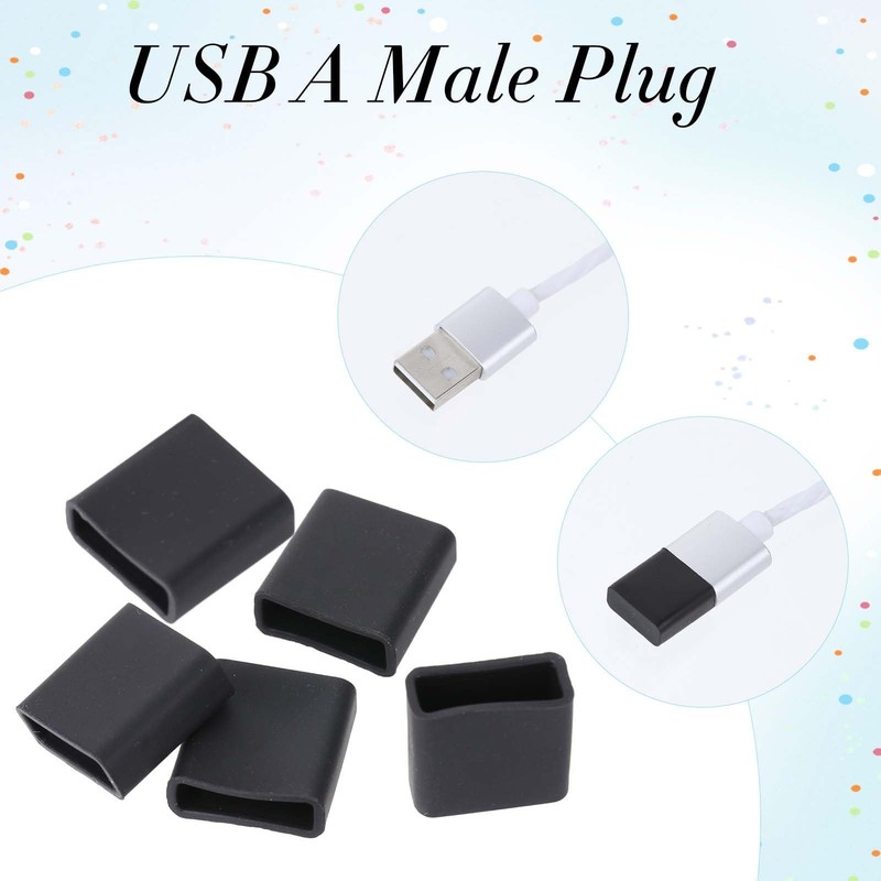 30Pcs 6 Type Silicone Anti Dust Cover USB Cover Port Plug Caps USB Type-A Plu... gallery