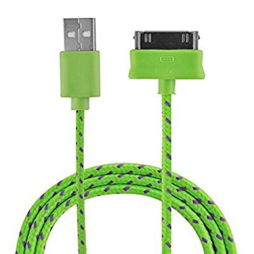 Woven Fabric Braided USB Data Sync Cable charger FOR Apple iphone 4 4S ipod 6
