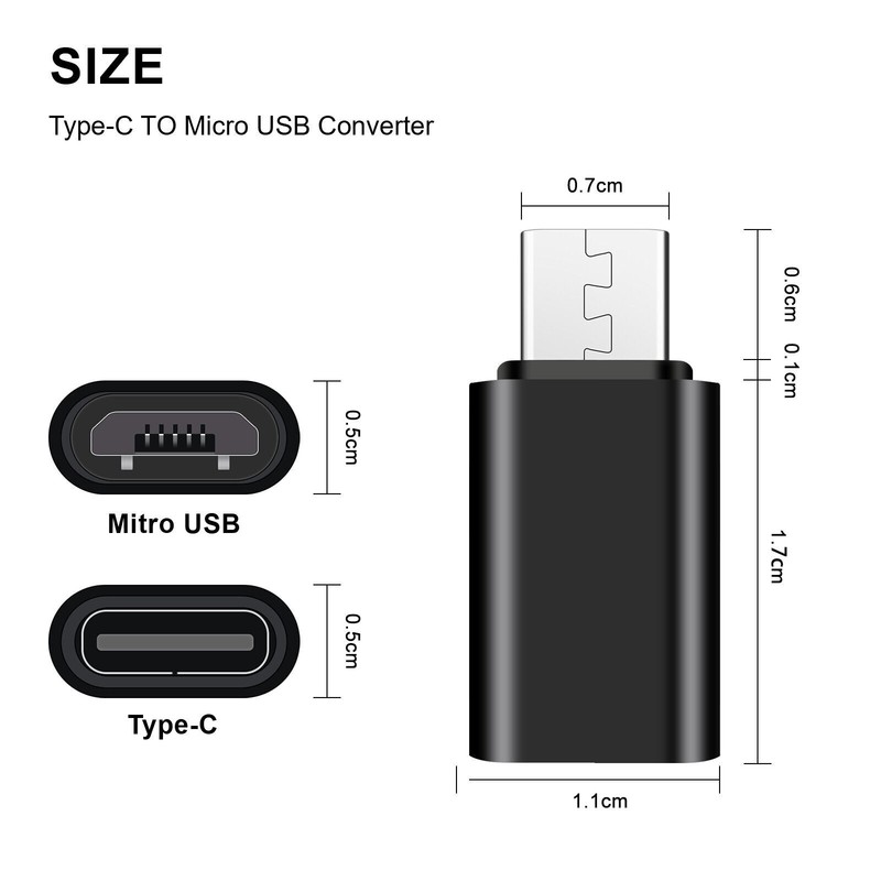 USB-C LOT USB 3.1 Type C Female to Micro USB Male Adapter Converter Connector gallery