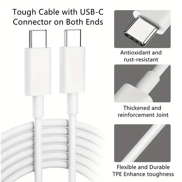 IPhone 16 17 Pro Max Plus USB-C to USB-C Cable Fast Charging PD Type C Cord lot gallery