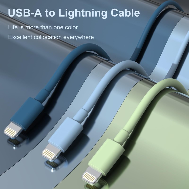 6Pack iPhone Charger (3/3/6/6/6/9 FT) Apple MFi Certified Multiple Colour Lig... gallery
