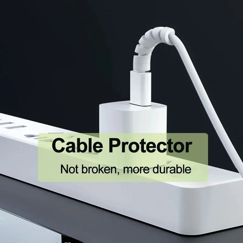 10PCS USB Cable Protector Charging Cable Spiral Silicone Protective Sleeve Wire gallery