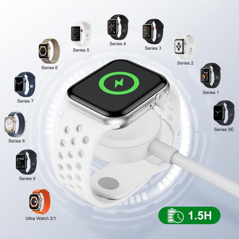 3 in1 USB-C Magnetic Charger Cable For Apple iWatch 6 5 4 3 2 1 For iPhone 5~14 gallery