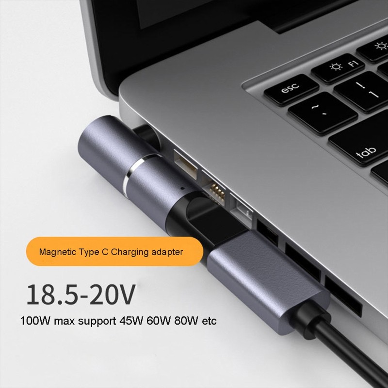 100W Type-C Female to 7.4x5.0mm Power Jack Laptop Power Adapter for HP gallery