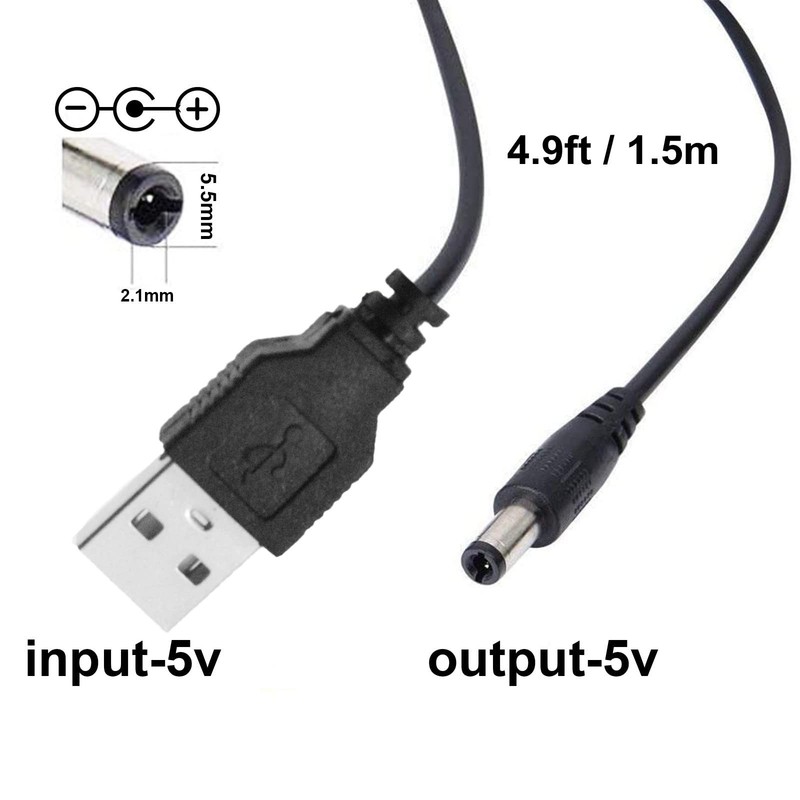 USB DC 5V to DC 5V Cable - USB to 5V Voltage Power Supply Cable with DC Jack ... gallery