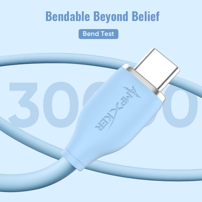 Type C to Type C (5FT /1.5M) 3A Fast Charging Cable Charger Data Thick TPE Cord gallery