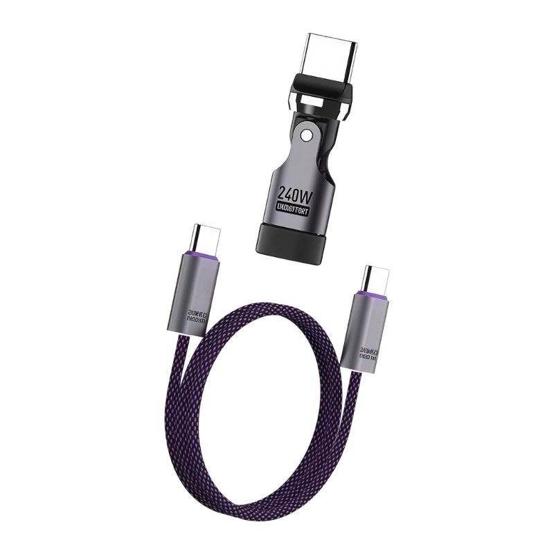 Fast Charging Cable With 360 Degree Rotatable Connector Type C To Type C Cable gallery