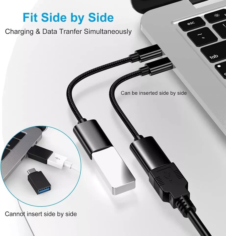 USB Type-C Male To USB 3.0 Type a Female Adapter OTG Converter Cable, 3 Pack gallery