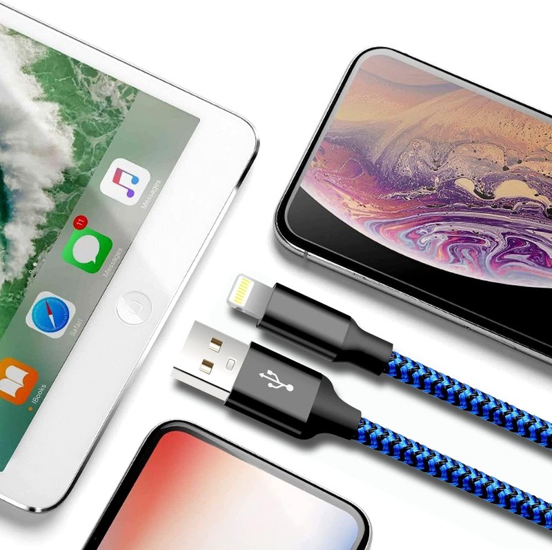 3 Pack Heavy Duty USB Fast Charger Data Cable Cord For iPhone 13 12 11 Pro Max 8 gallery