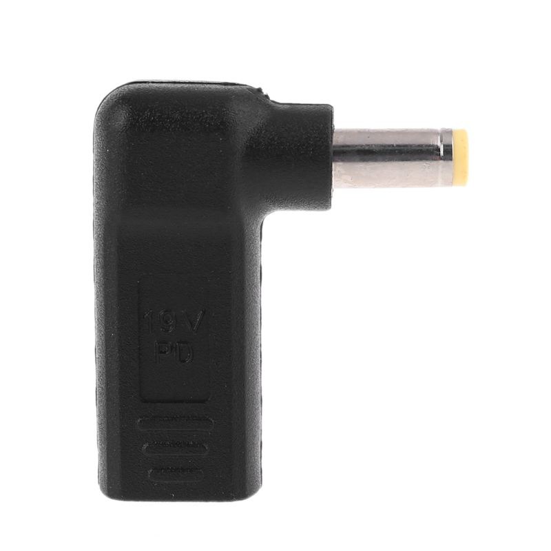 Right Angle DC Power Adapter Type-C Female to 5.5x2.5mm Male Plug Adapter gallery